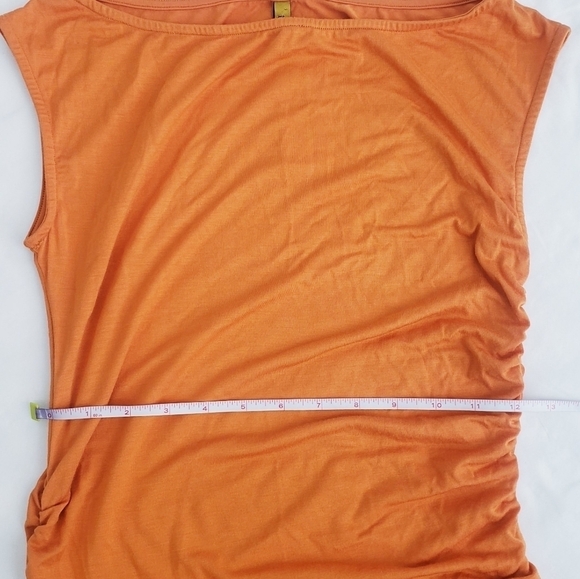 NWT Rachel Pally Sylvia Ruched Sleeveless Dress Zinnia Orange - Picture 4 of 8